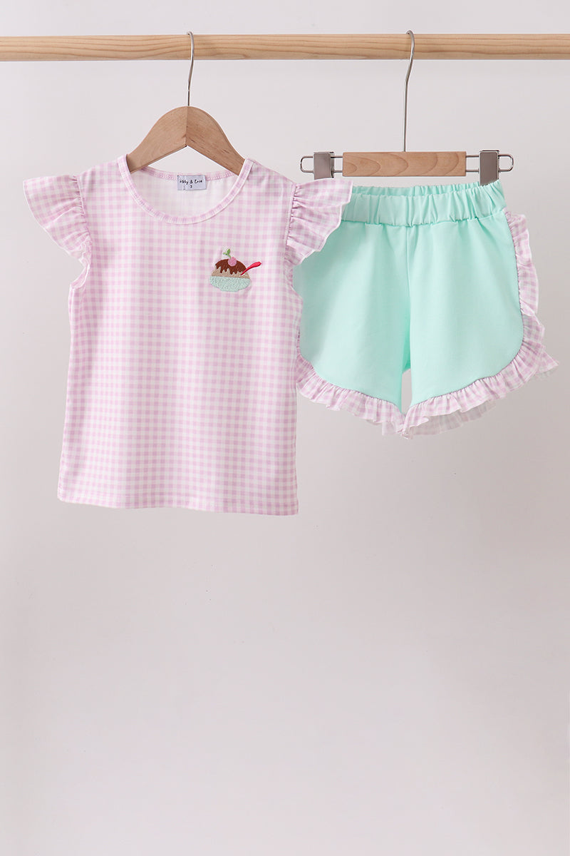 Girls Ruffled Short Sets