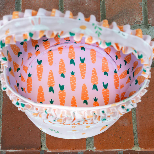 Easter Basket Egg Hunt Embroidery Blanks - Girls Carrots