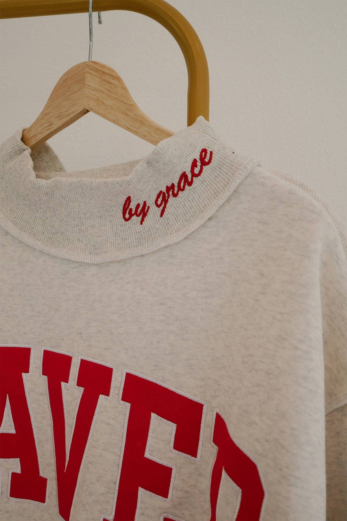 66 Game day Saved Letter Graphic Mock Neck Sweatshirt (S-XL)