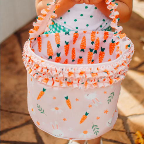 Easter Basket Egg Hunt Embroidery Blanks - Girls Carrots