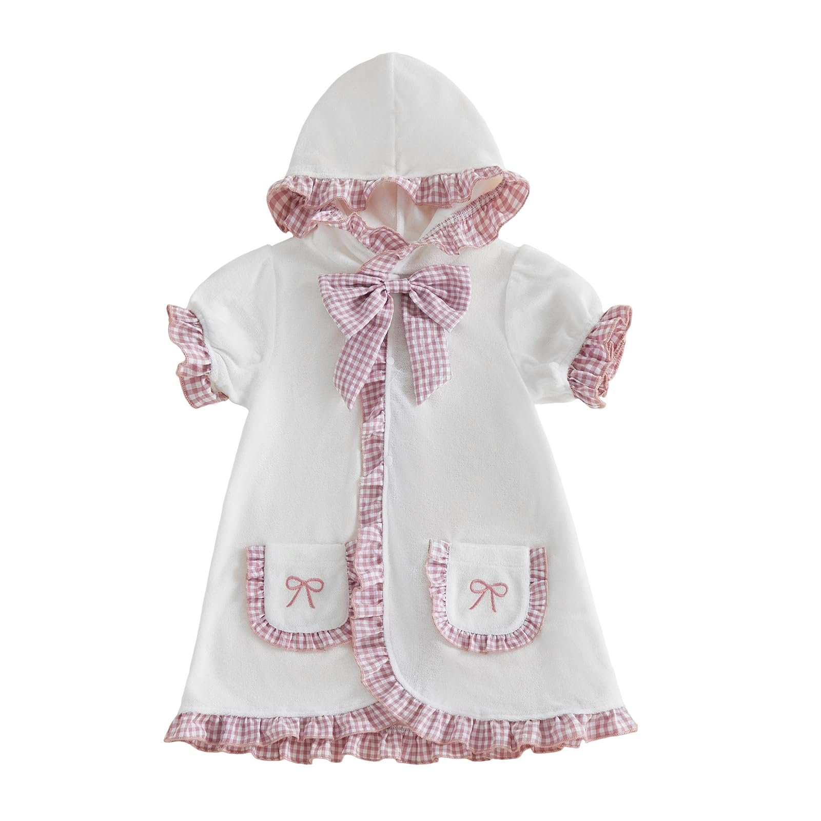 woshilaocai Toddler Baby Swim Cover Up Boy Girl Terry Cloth Hooded Zip-up Cover Ups for Swimwear Summer Beach