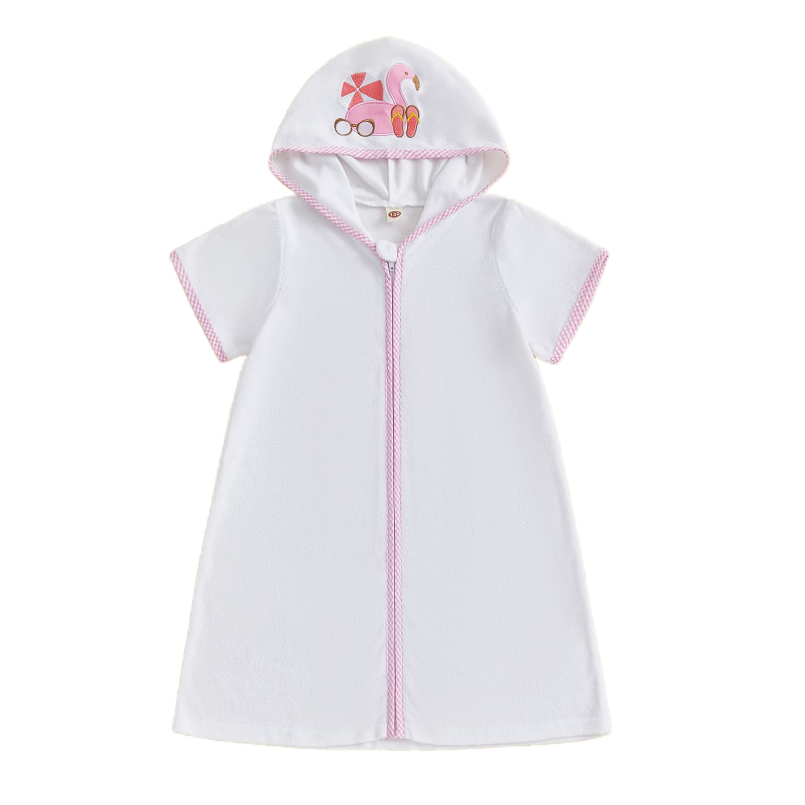 woshilaocai Toddler Baby Swim Cover Up Boy Girl Terry Cloth Hooded Zip-up Cover Ups for Swimwear Summer Beach