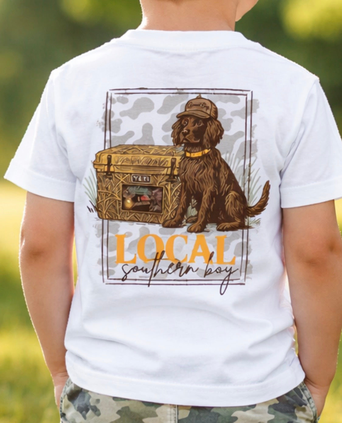Camo T-shirt with hunting graphics for boys
