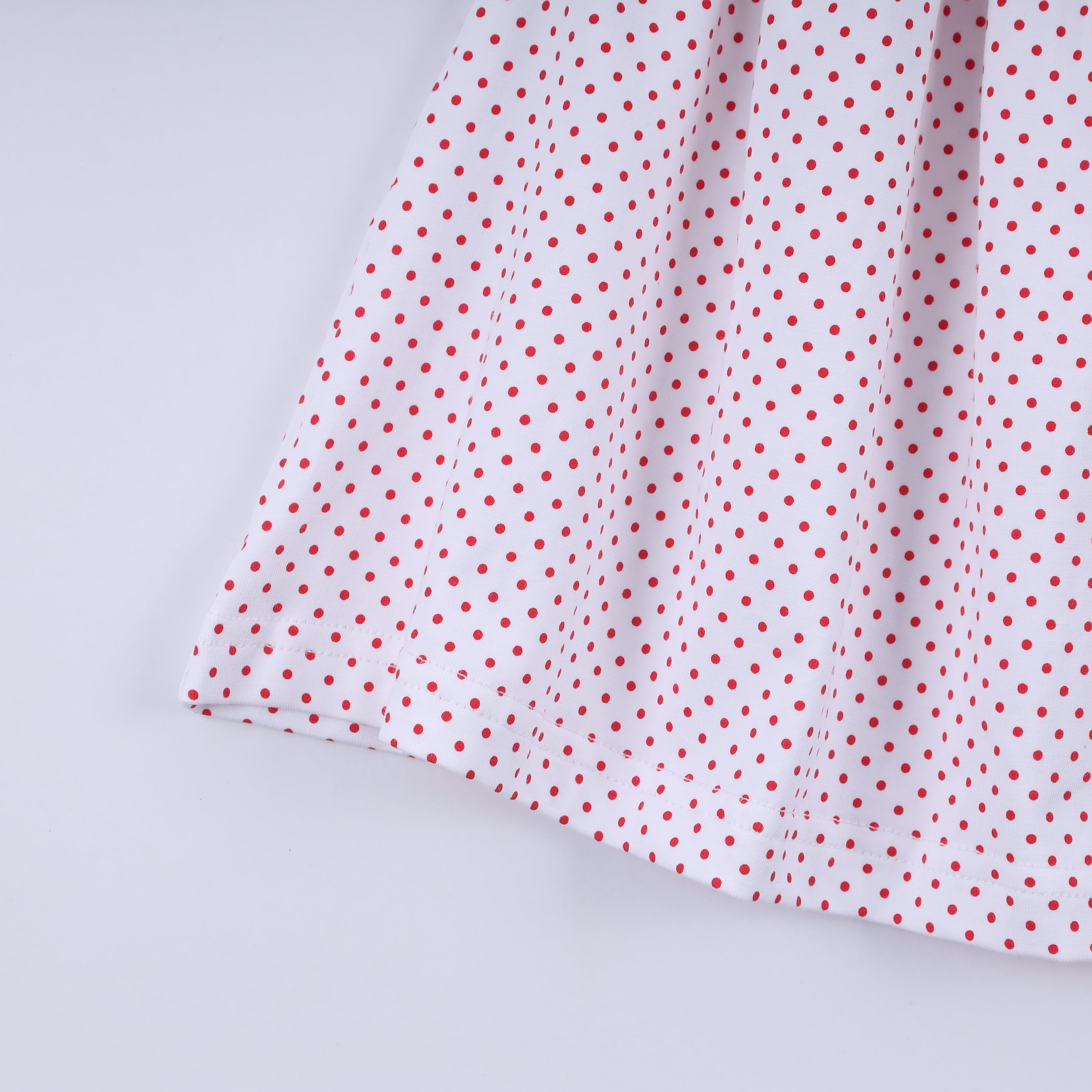 Red gingerbread hand smocked ruffle pants set