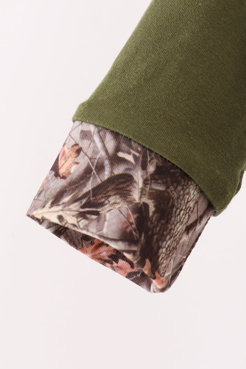 Forest camouflage turkey applique bubble