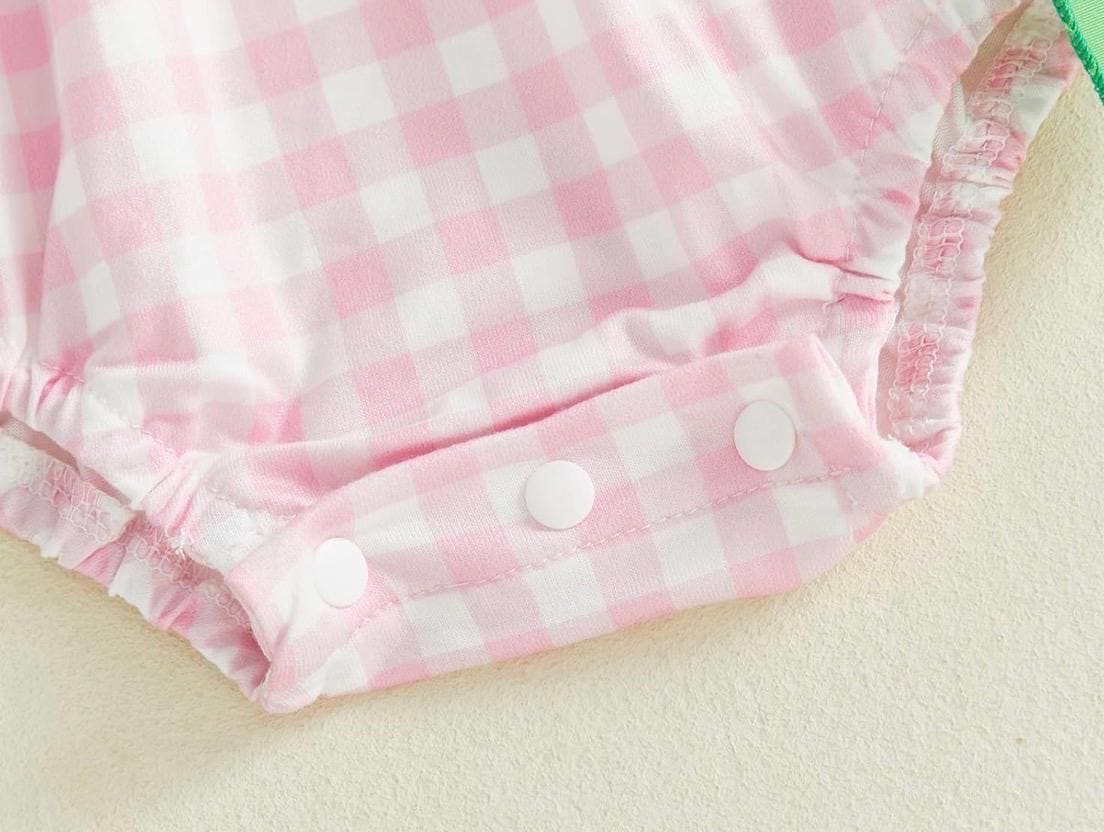 Tee time golf onsie in pink and green