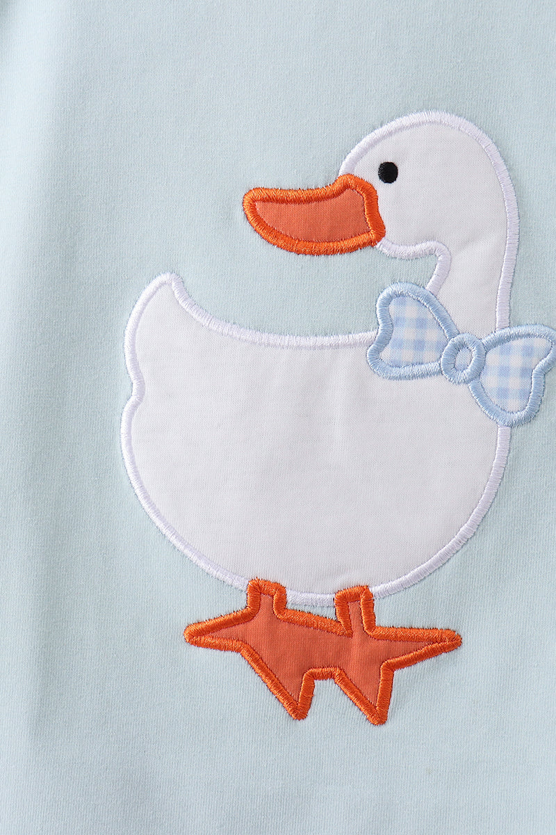 Goose Appliqué Shorts Set