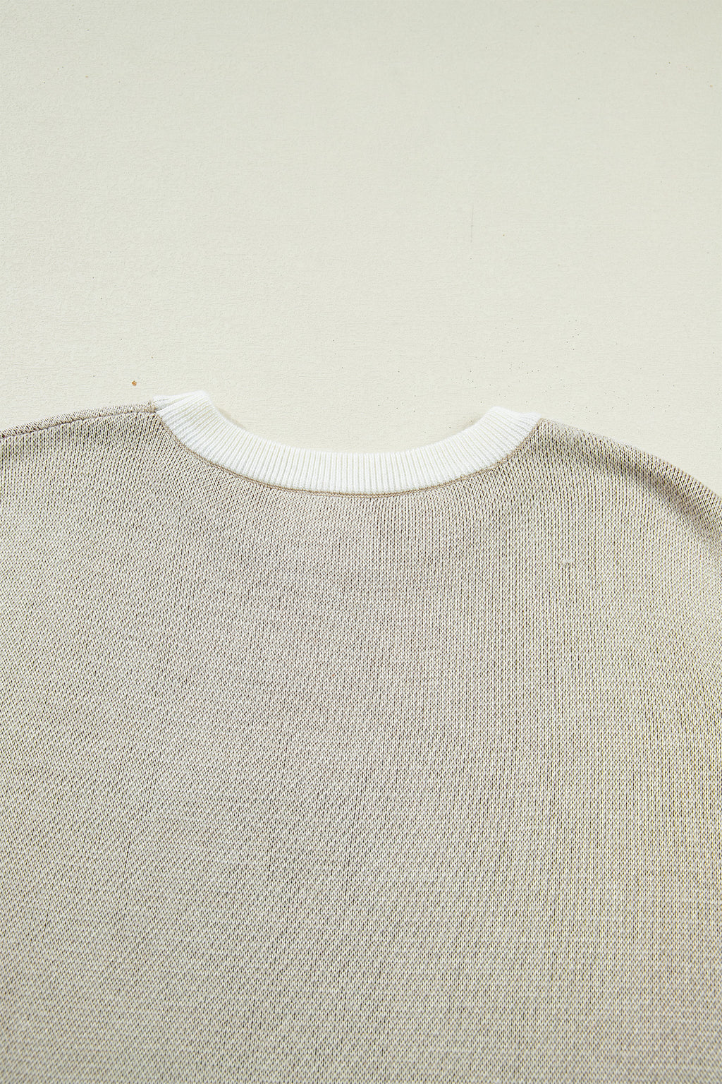 Parchment Horse Shoe Print Color Block Trim Round Neck Sleeveless Sweater