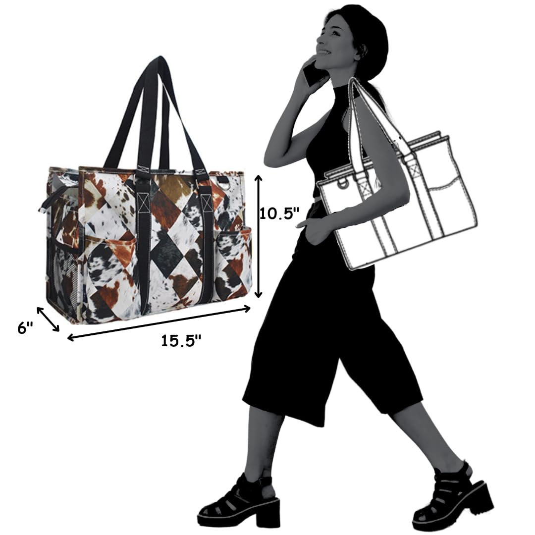 NGIL Utility Water Resistant Tote Bag, Top Zipper Closure, Perfect Gifts for Working Women, Nurses, Gym bag