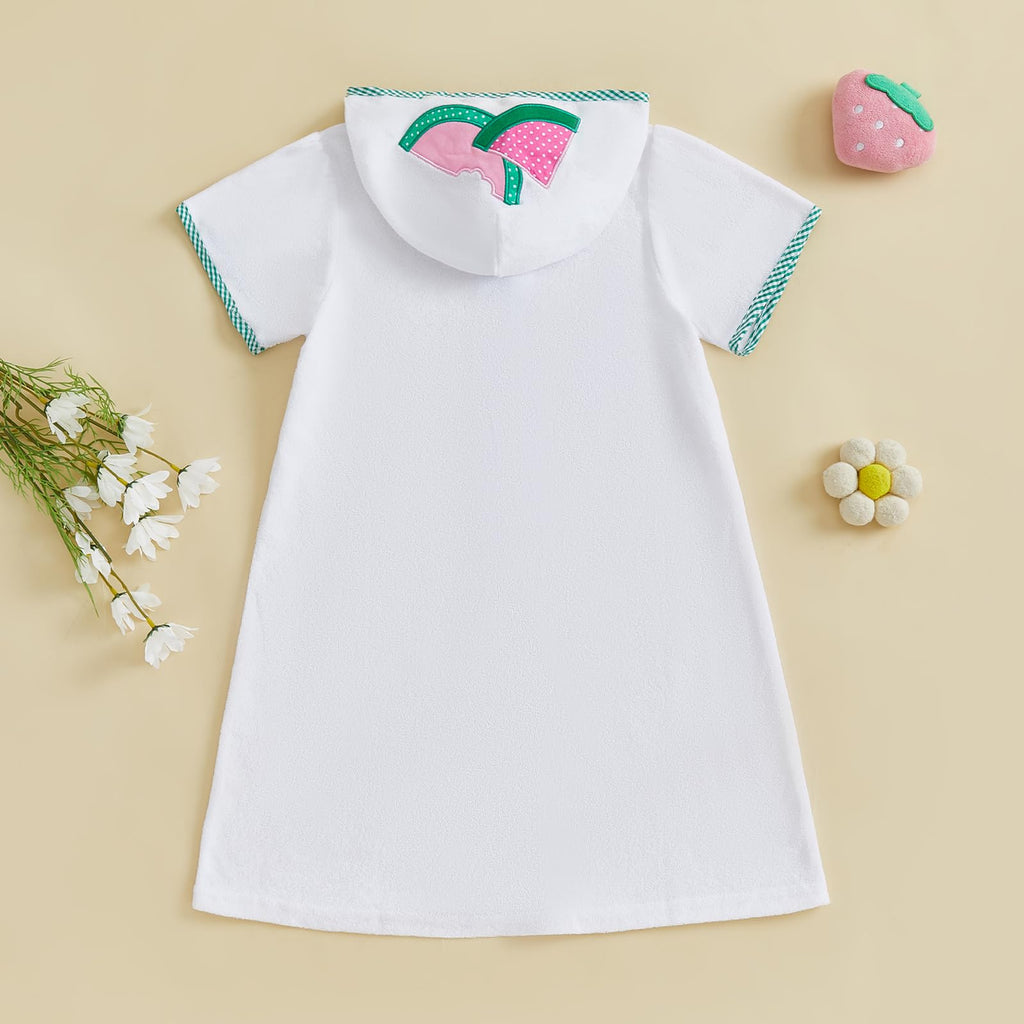 woshilaocai Toddler Baby Swim Cover Up Boy Girl Terry Cloth Hooded Zip-up Cover Ups for Swimwear Summer Beach