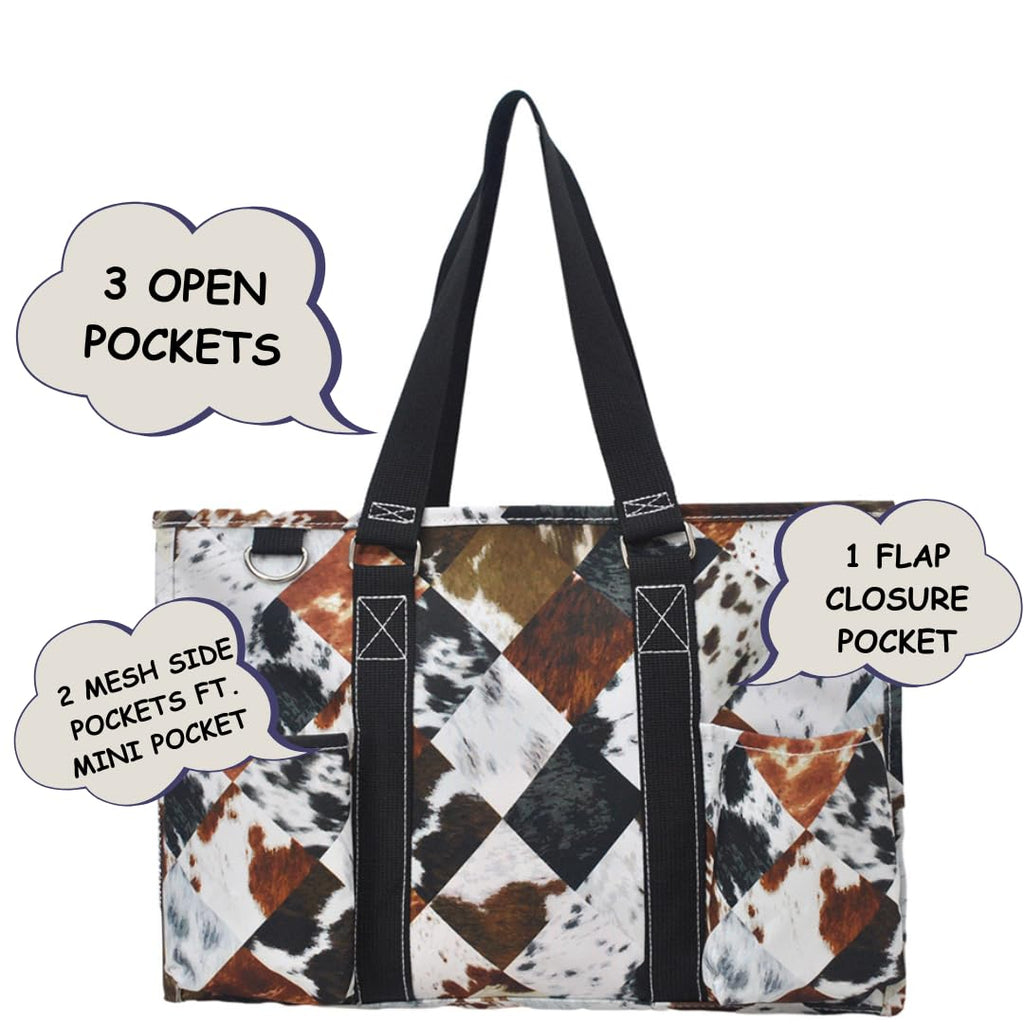 NGIL Utility Water Resistant Tote Bag, Top Zipper Closure, Perfect Gifts for Working Women, Nurses, Gym bag