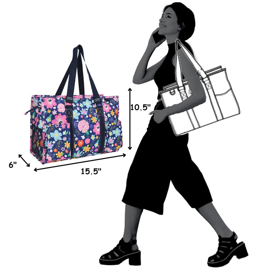 NGIL Utility Water Resistant Tote Bag, Top Zipper Closure, Perfect Gifts for Working Women, Nurses, Gym bag