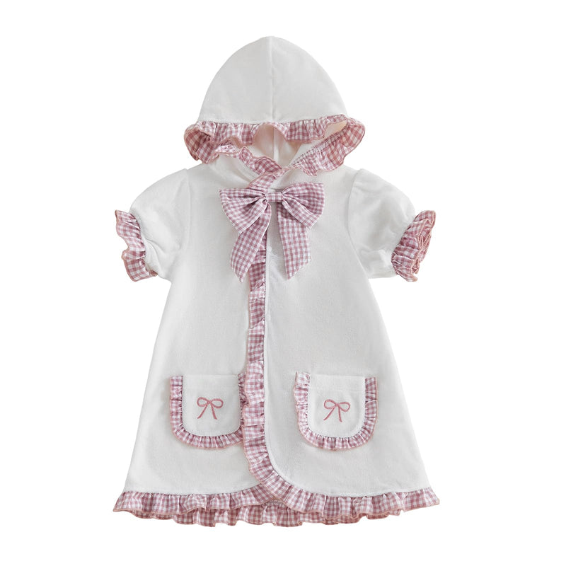 woshilaocai Toddler Baby Swim Cover Up Boy Girl Terry Cloth Hooded Zip-up Cover Ups for Swimwear Summer Beach