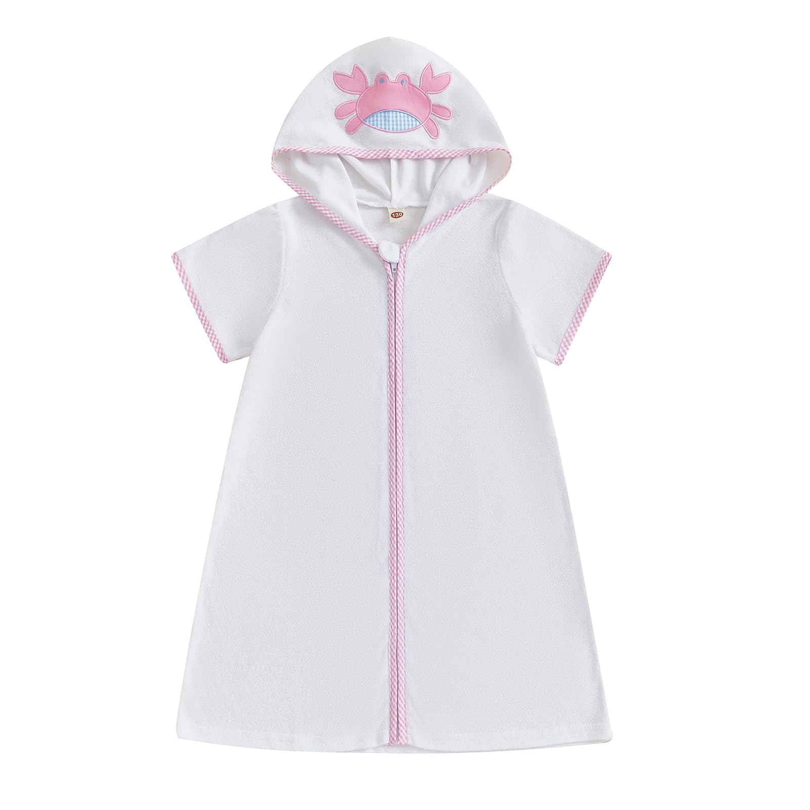 woshilaocai Toddler Baby Swim Cover Up Boy Girl Terry Cloth Hooded Zip-up Cover Ups for Swimwear Summer Beach