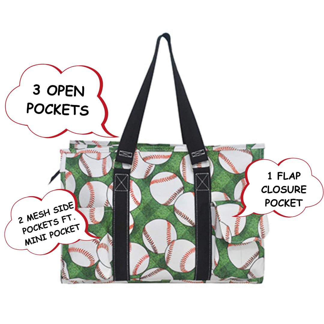 NGIL Utility Water Resistant Tote Bag, Top Zipper Closure, Perfect Gifts for Working Women, Nurses, Gym bag