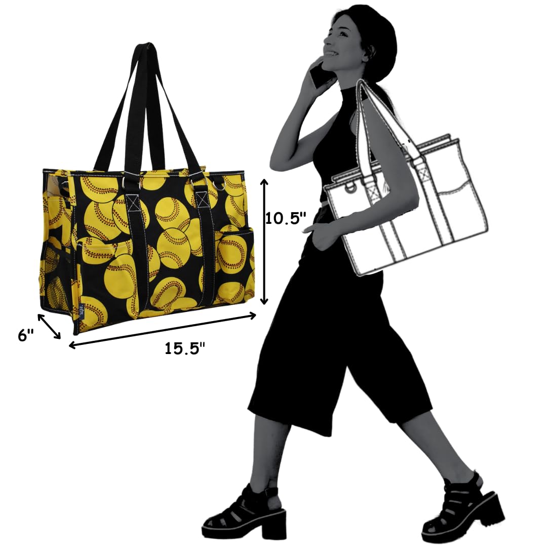 NGIL Utility Water Resistant Tote Bag, Top Zipper Closure, Perfect Gifts for Working Women, Nurses, Gym bag