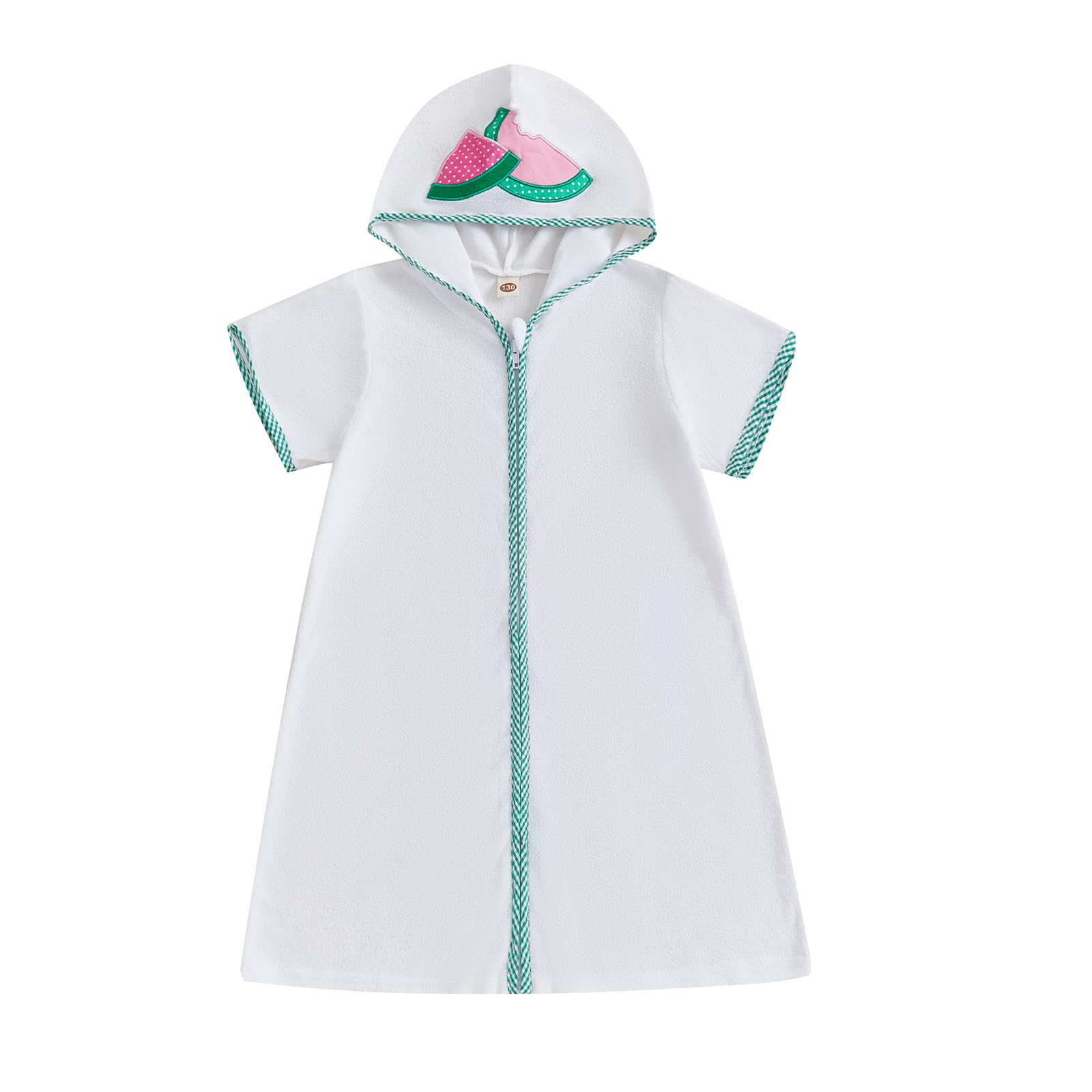 woshilaocai Toddler Baby Swim Cover Up Boy Girl Terry Cloth Hooded Zip-up Cover Ups for Swimwear Summer Beach