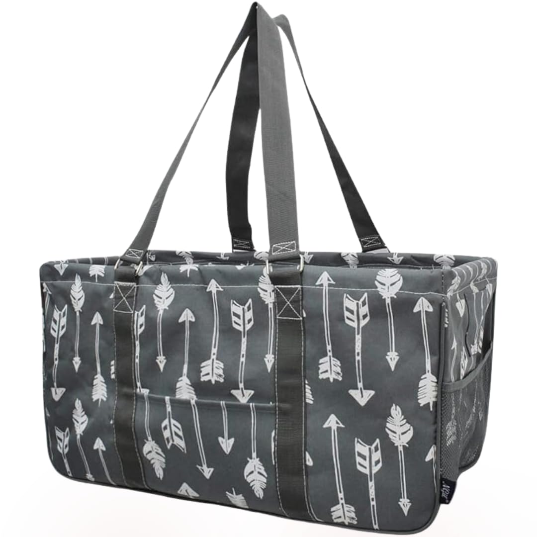 NGIL Extra Large Utility Tote Reusable Grocery Bag Oversized Collapsible for Groceries, Storage, Picnic, Beach (Baseball and Softball-black)
