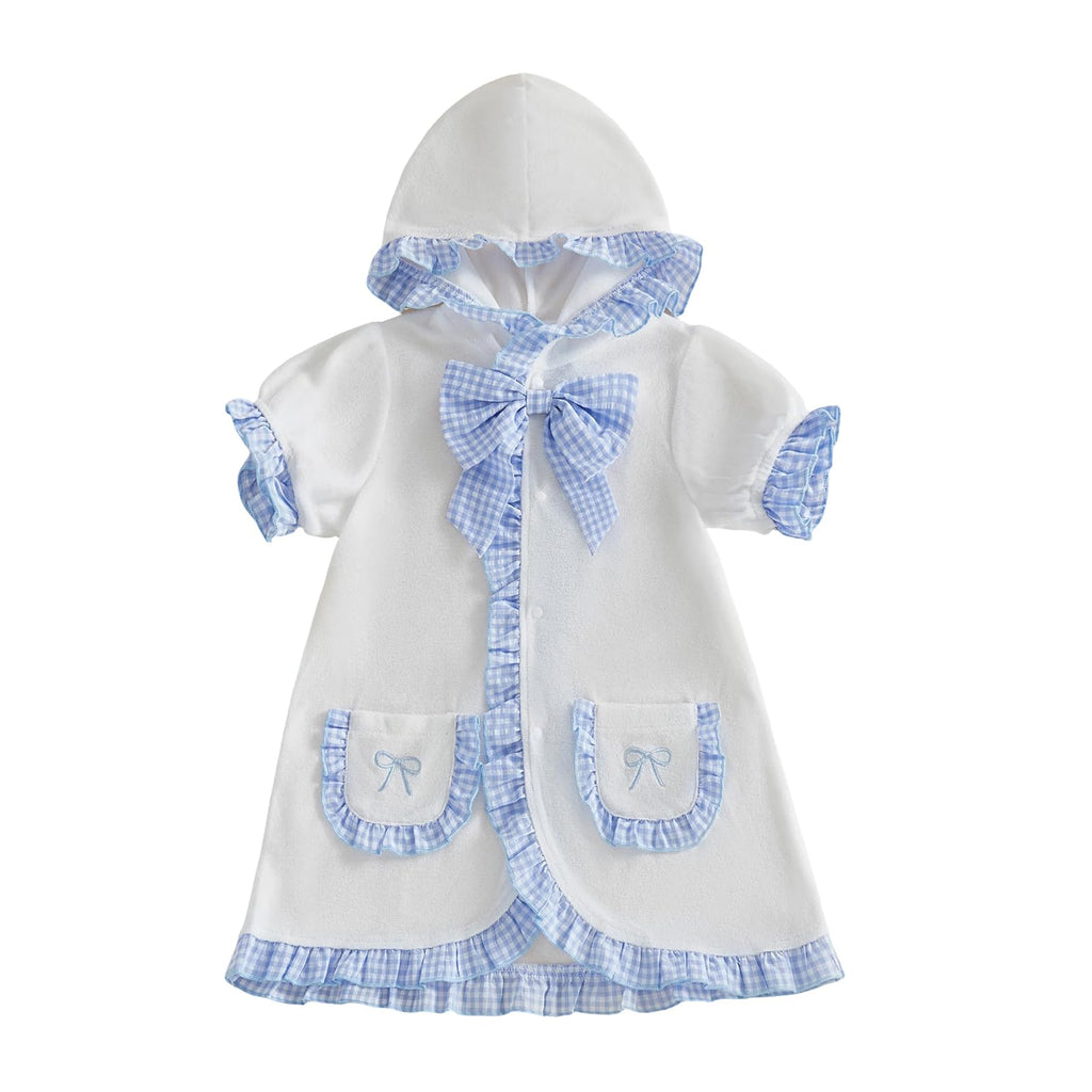woshilaocai Toddler Baby Swim Cover Up Boy Girl Terry Cloth Hooded Zip-up Cover Ups for Swimwear Summer Beach