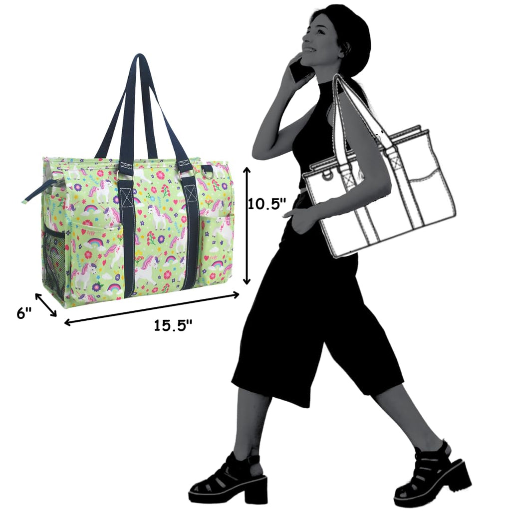 NGIL Utility Water Resistant Tote Bag, Top Zipper Closure, Perfect Gifts for Working Women, Nurses, Gym bag