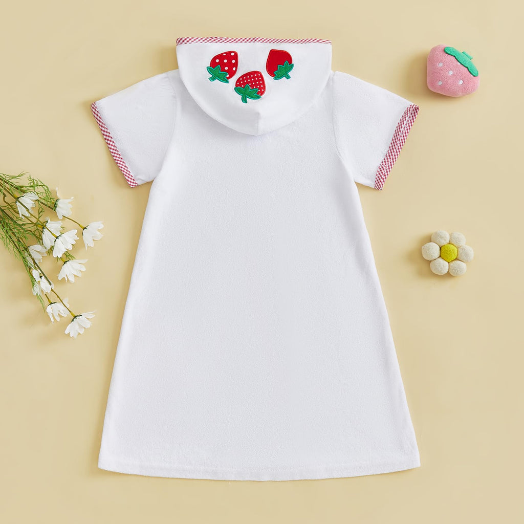 woshilaocai Toddler Baby Swim Cover Up Boy Girl Terry Cloth Hooded Zip-up Cover Ups for Swimwear Summer Beach