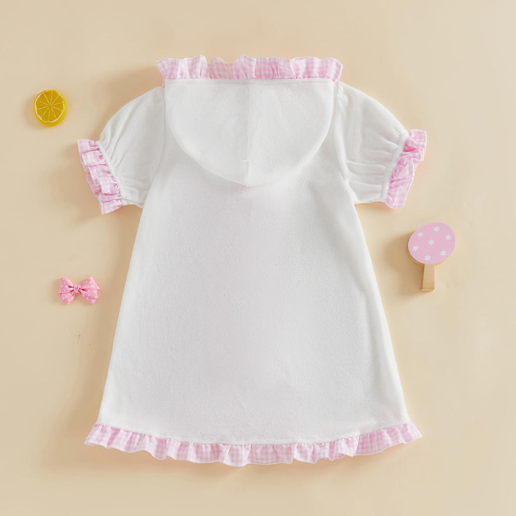 woshilaocai Toddler Baby Swim Cover Up Boy Girl Terry Cloth Hooded Zip-up Cover Ups for Swimwear Summer Beach