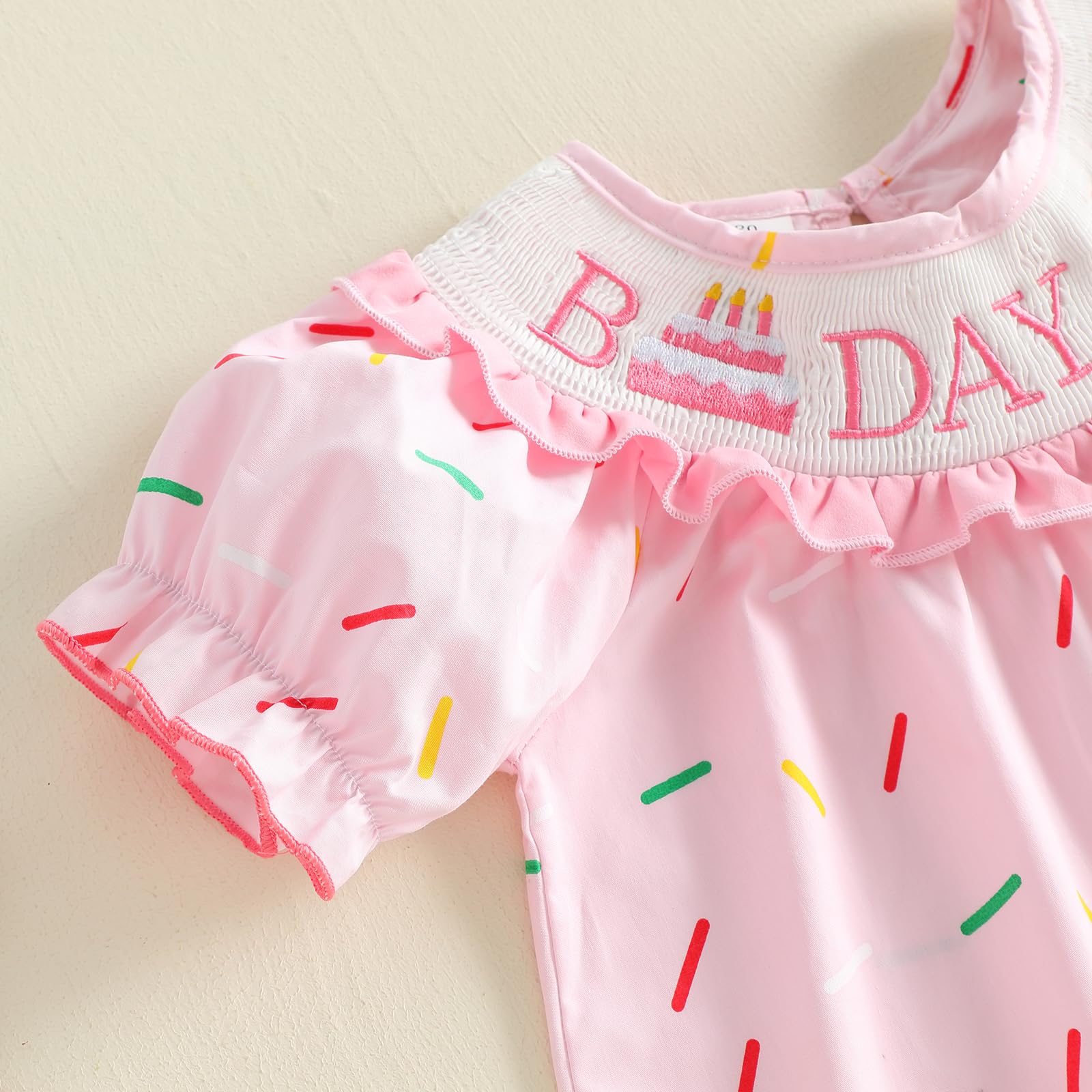Birthday Girl Outfit Toddler Smocked Birthday Dress B Day Dresses for Girls 2nd 3rd 4yr 5yr Birthday Gift