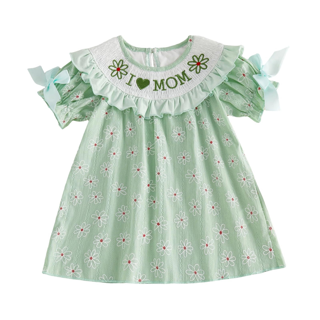 Birthday Girl Outfit Toddler Smocked Birthday Dress B Day Dresses for Girls 2nd 3rd 4yr 5yr Birthday Gift