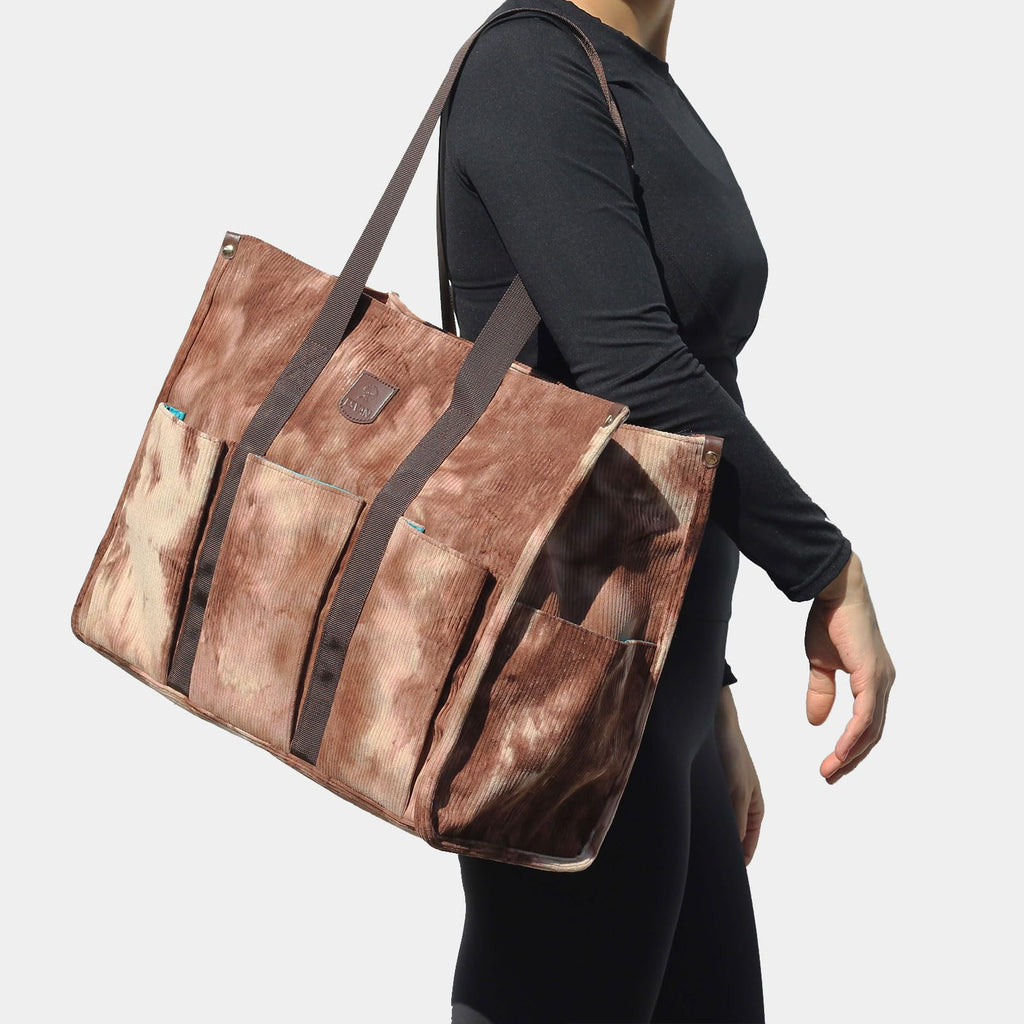 ESVAN Utility Tote Bag with Zip Top Waterproof Teacher Tote Bag for Teacher Work Women Beach