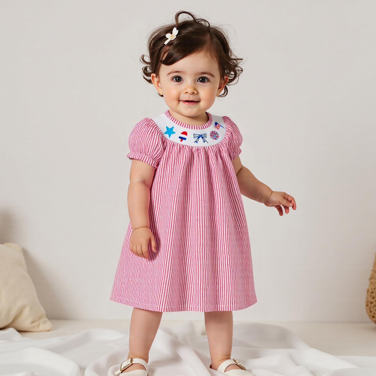 Birthday Girl Outfit Toddler Smocked Birthday Dress B Day Dresses for Girls 2nd 3rd 4yr 5yr Birthday Gift