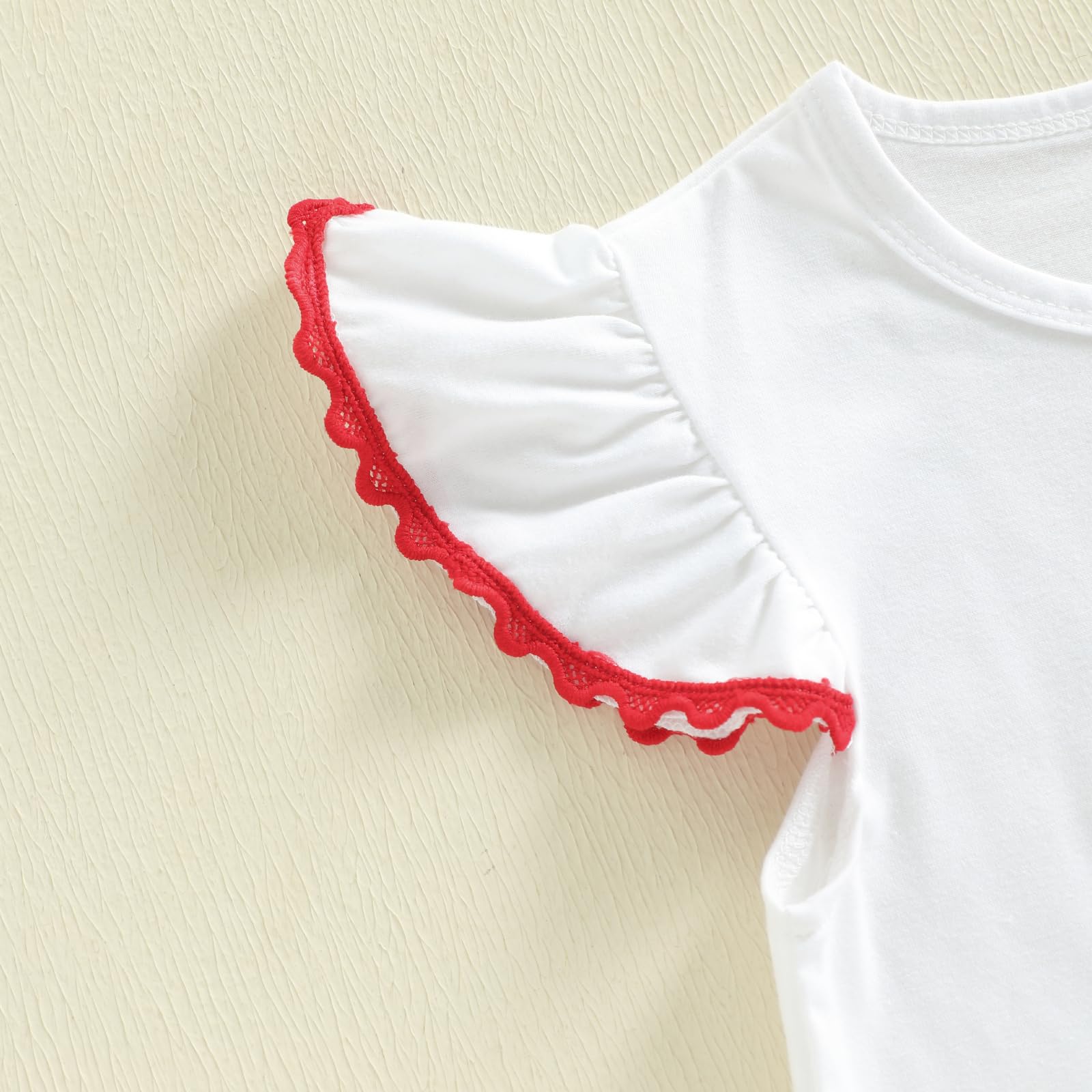 Toddler Baby Girl Outfit Summer Fly Sleeve Dessert House/Floral Embroidery T-shirt Top Shorts Pants 2PCS Clothes Set