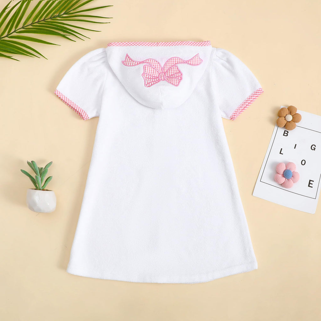 woshilaocai Toddler Baby Swim Cover Up Boy Girl Terry Cloth Hooded Zip-up Cover Ups for Swimwear Summer Beach