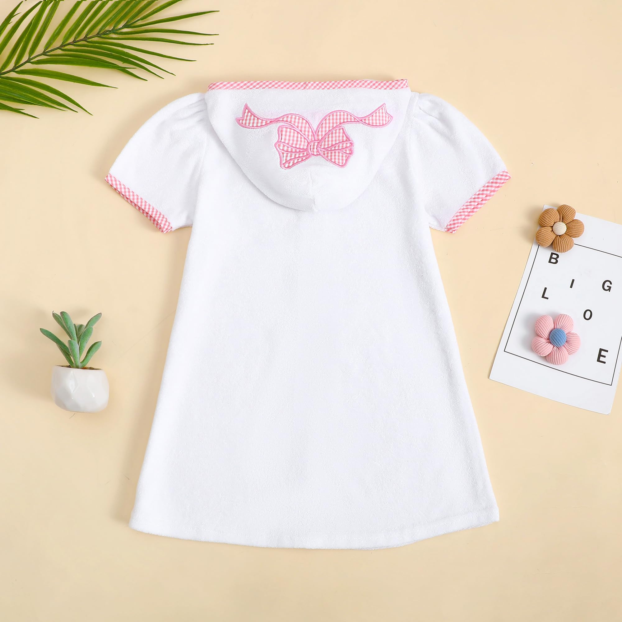 woshilaocai Toddler Baby Swim Cover Up Boy Girl Terry Cloth Hooded Zip-up Cover Ups for Swimwear Summer Beach