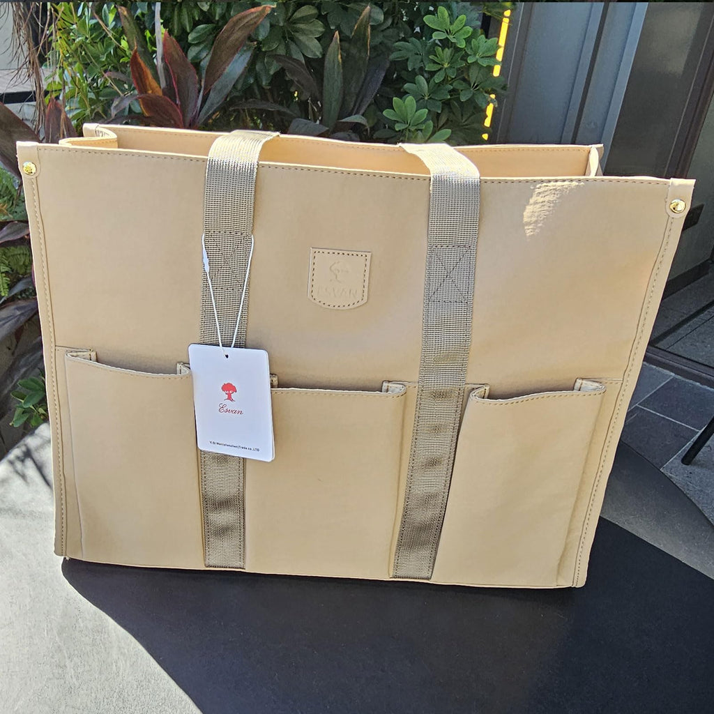 ESVAN Utility Tote Bag with Zip Top Waterproof Teacher Tote Bag for Teacher Work Women Beach