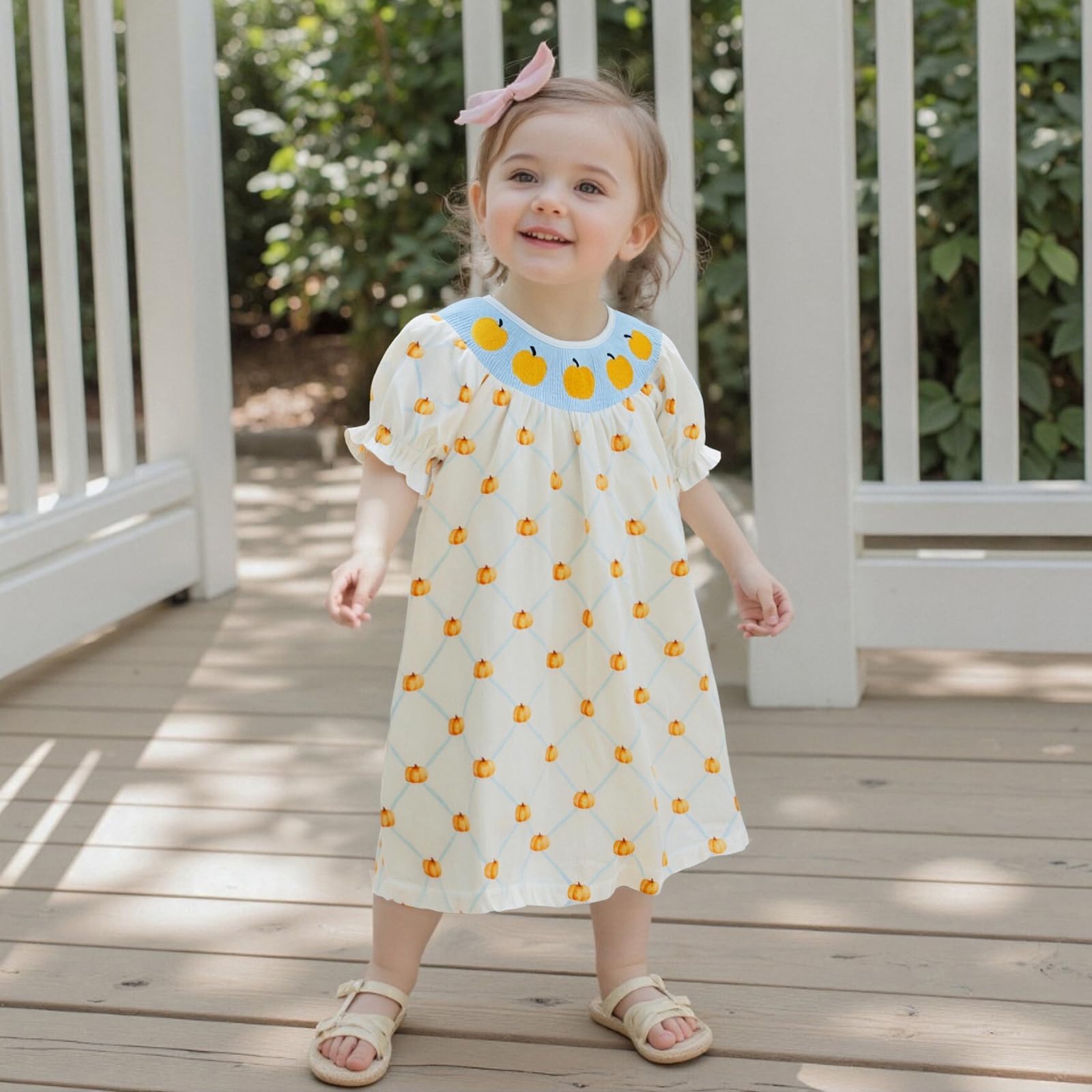 Birthday Girl Outfit Toddler Smocked Birthday Dress B Day Dresses for Girls 2nd 3rd 4yr 5yr Birthday Gift