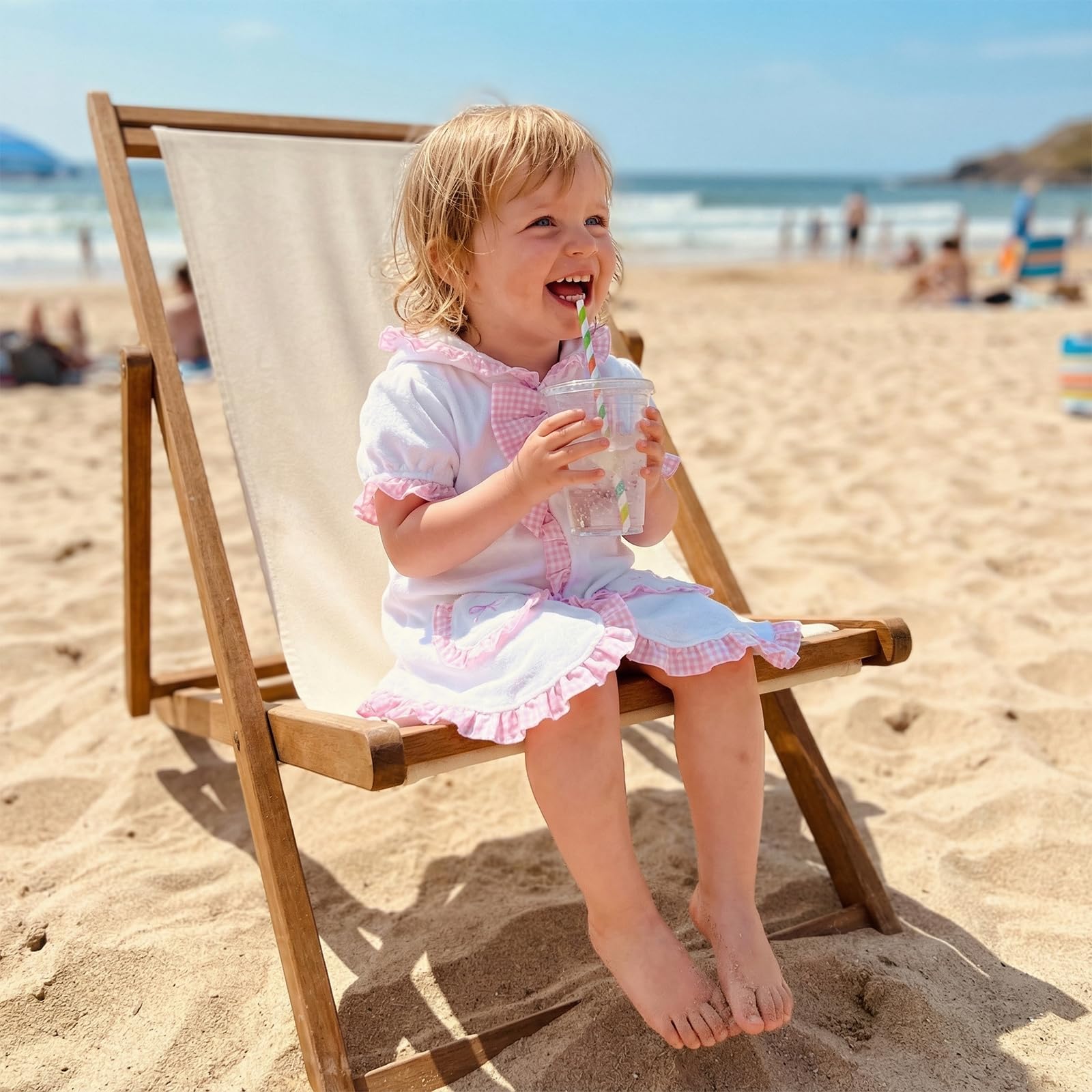 woshilaocai Toddler Baby Swim Cover Up Boy Girl Terry Cloth Hooded Zip-up Cover Ups for Swimwear Summer Beach