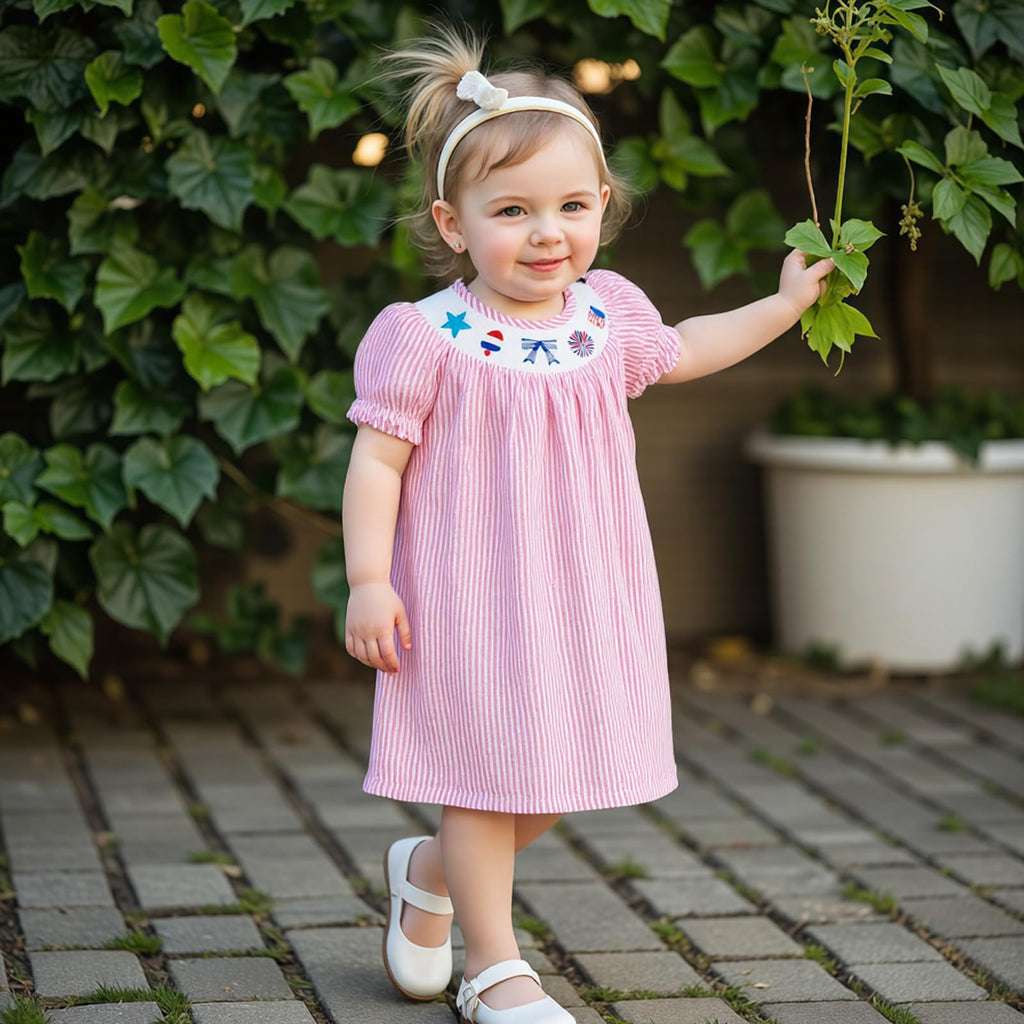 Birthday Girl Outfit Toddler Smocked Birthday Dress B Day Dresses for Girls 2nd 3rd 4yr 5yr Birthday Gift