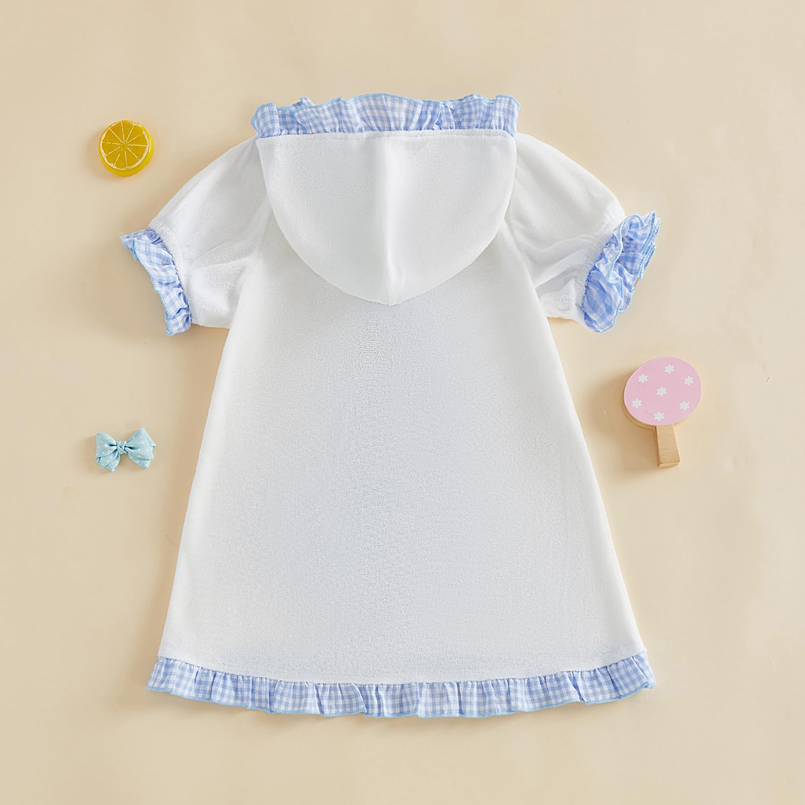 woshilaocai Toddler Baby Swim Cover Up Boy Girl Terry Cloth Hooded Zip-up Cover Ups for Swimwear Summer Beach