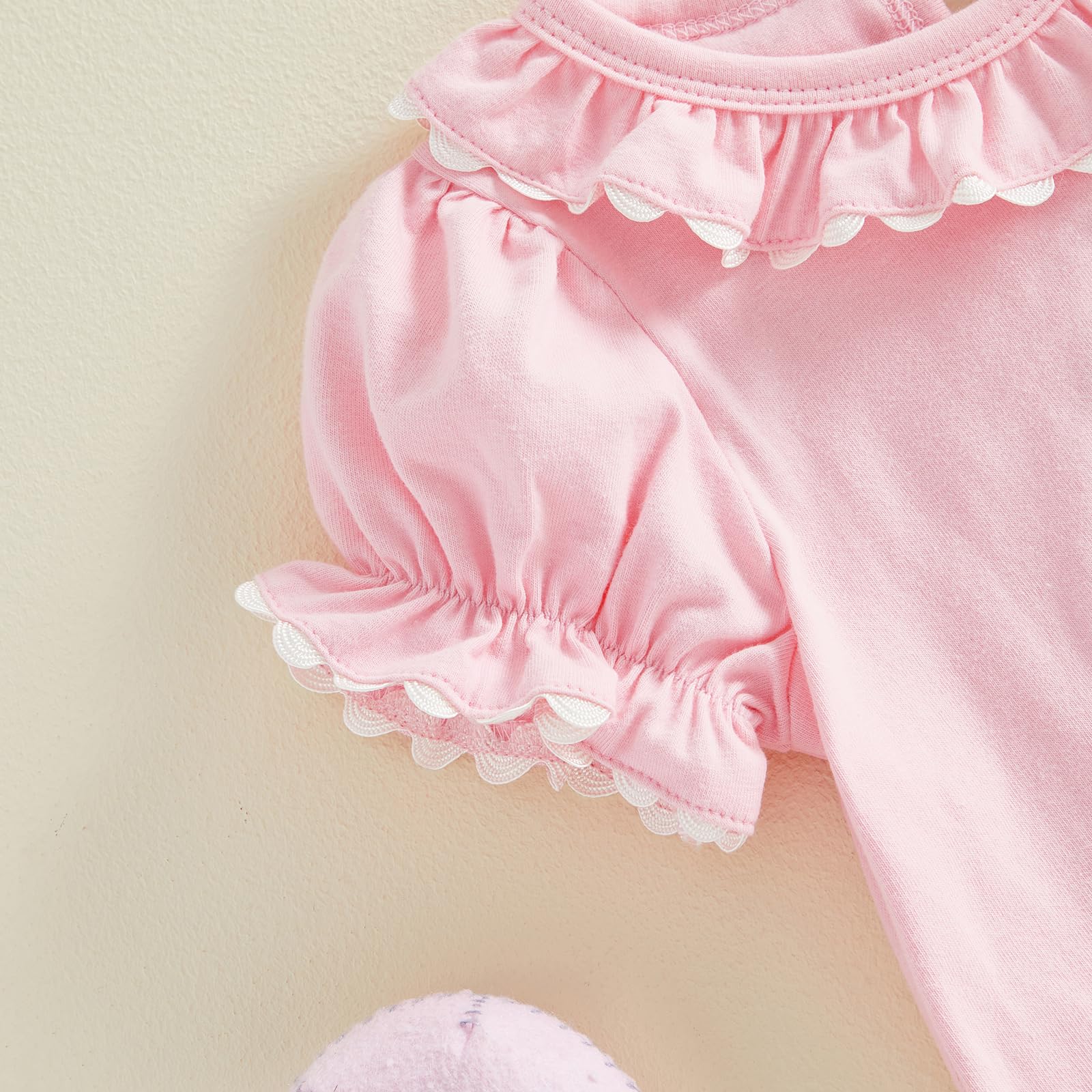 Baby Girl First Birthday Outfit Puff Short Sleeve Romper Bodysuit 1 Cake Embroidery Cake Smash Jumpsuit Clothes