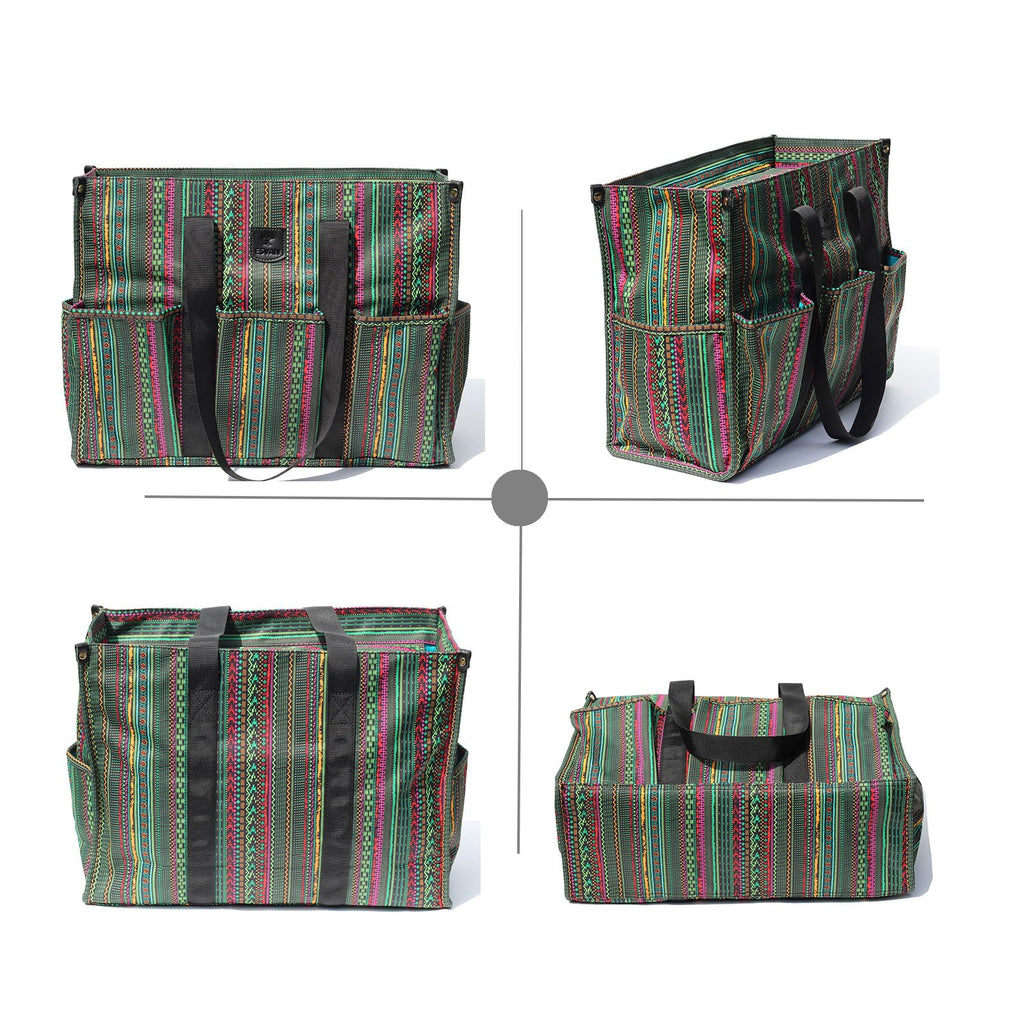 ESVAN Utility Tote Bag with Zip Top Waterproof Teacher Tote Bag for Teacher Work Women Beach