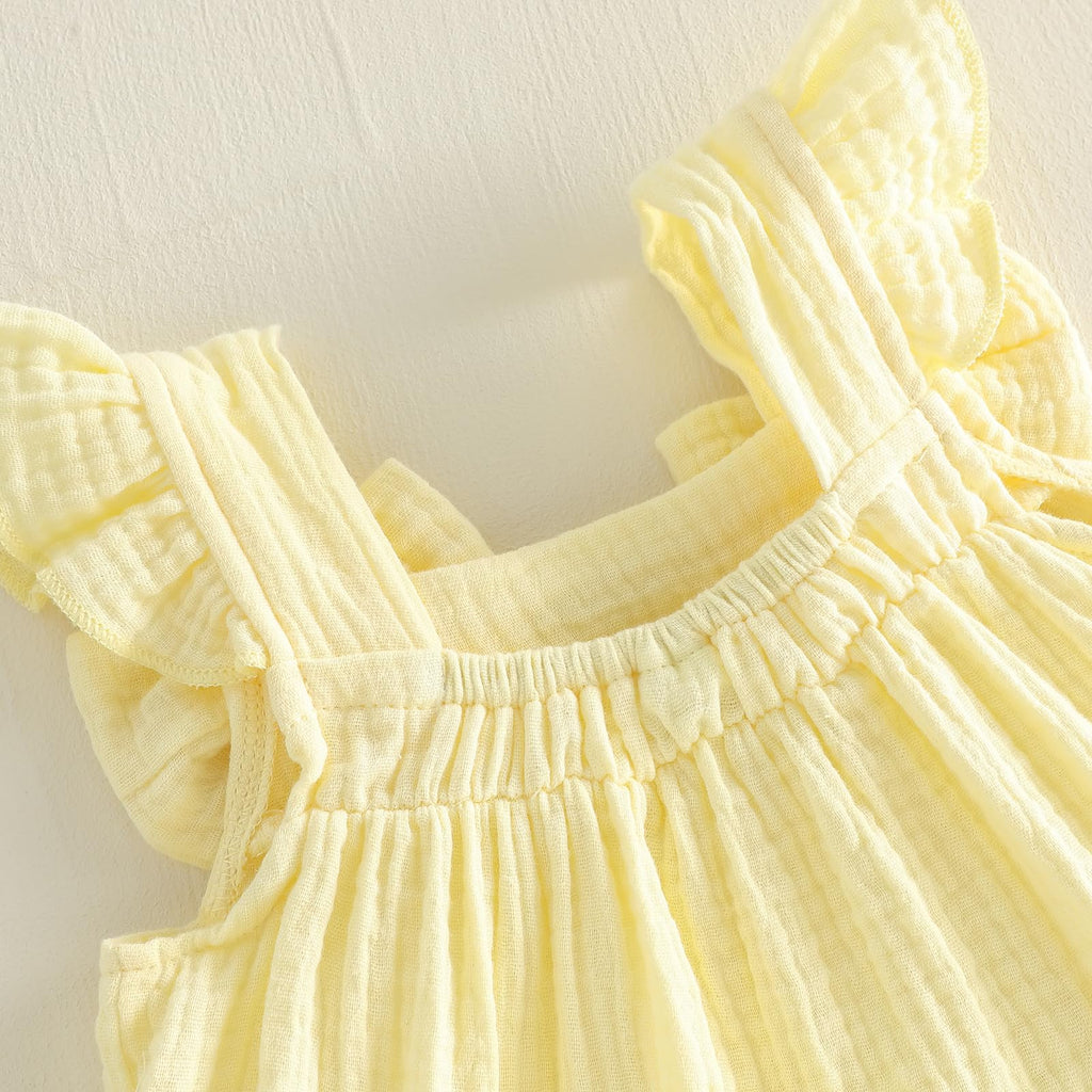 Seyurigaoka Baby Girl Summer Clothes Ruffle Collar Sleeveless Top Striped Shorts Sets Toddler Outfits 3 6 12 18 24 Months