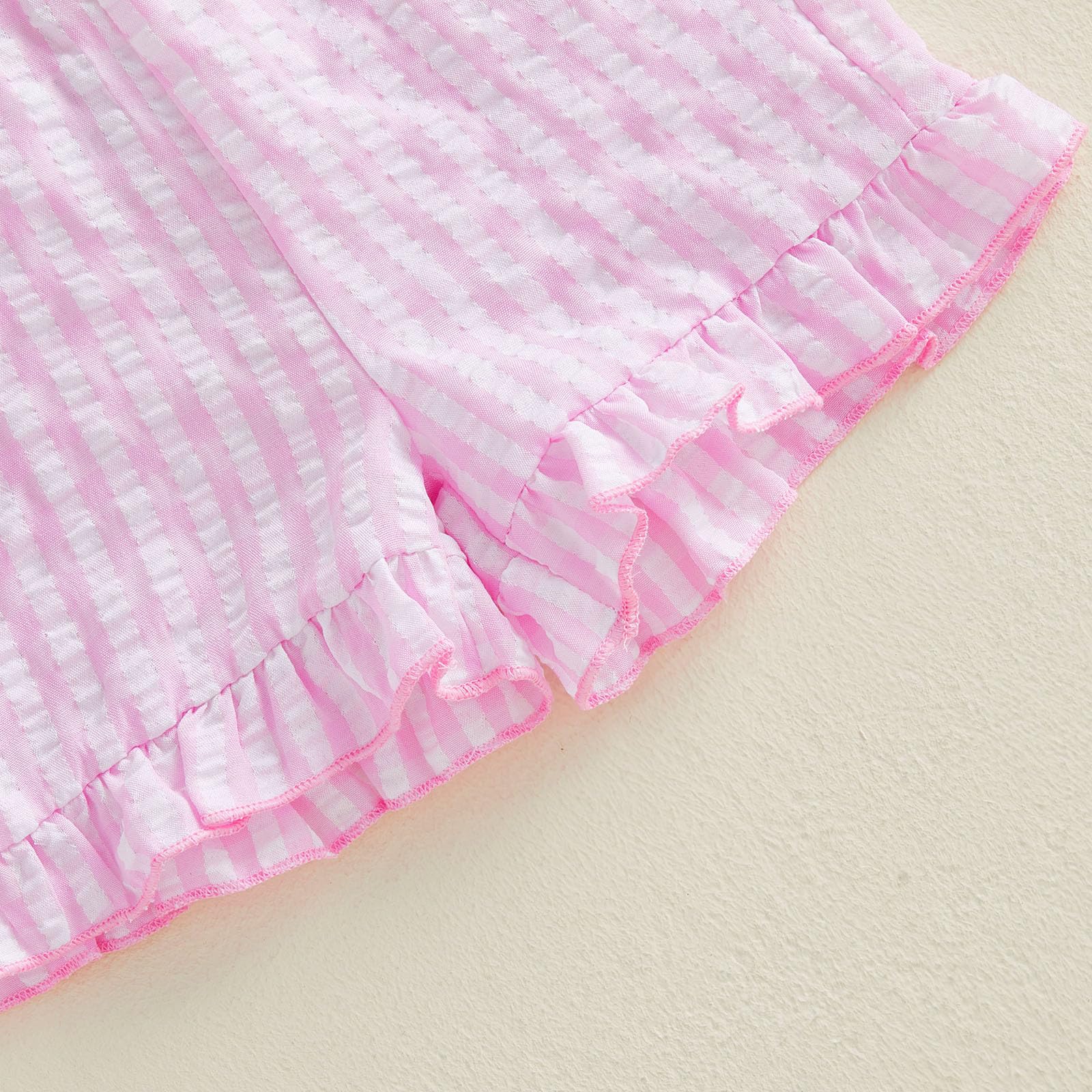 Rtnnsbbfcm Toddler Baby Girl Birthday Outfit Goose Embroidery Puff Sleeve Shirt Tops Ruffle Shorts Sets Cute Summer Clothes