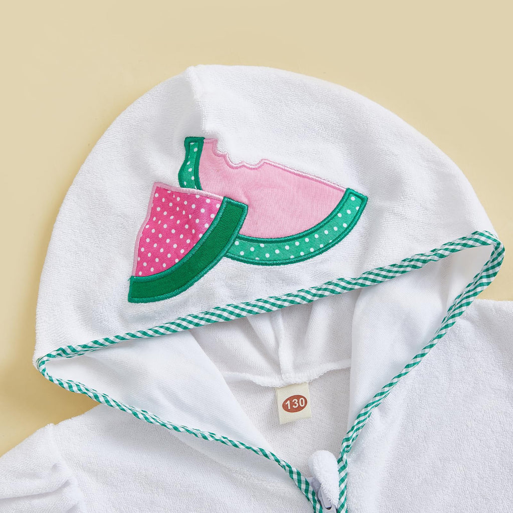 woshilaocai Toddler Baby Swim Cover Up Boy Girl Terry Cloth Hooded Zip-up Cover Ups for Swimwear Summer Beach