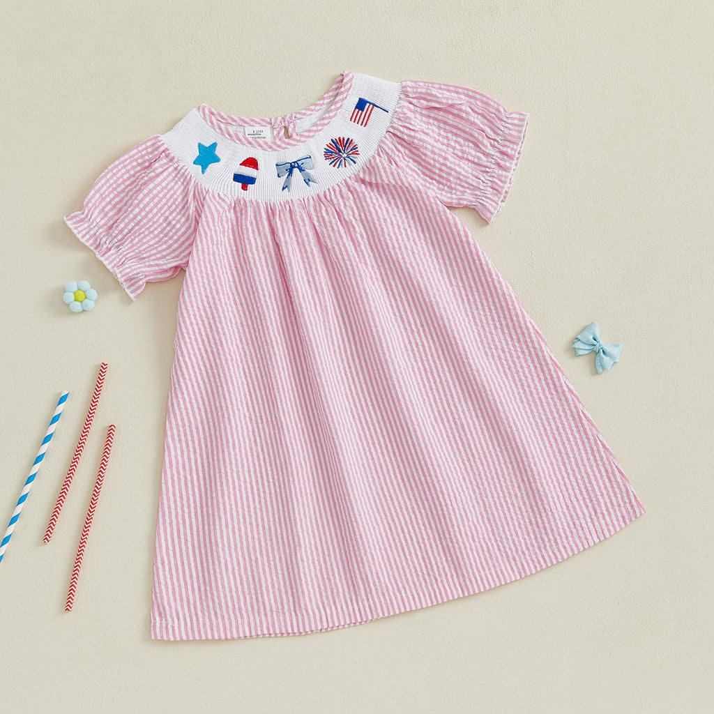 Birthday Girl Outfit Toddler Smocked Birthday Dress B Day Dresses for Girls 2nd 3rd 4yr 5yr Birthday Gift