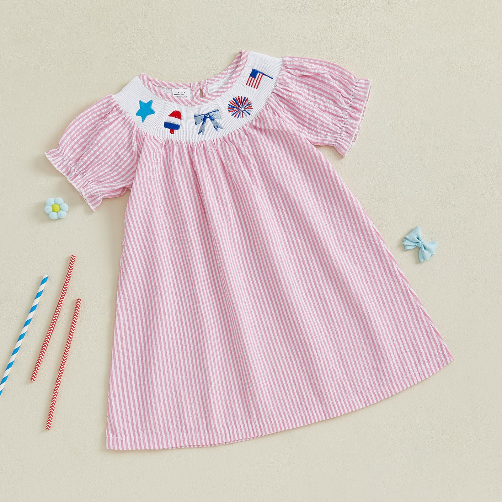 Birthday Girl Outfit Toddler Smocked Birthday Dress B Day Dresses for Girls 2nd 3rd 4yr 5yr Birthday Gift