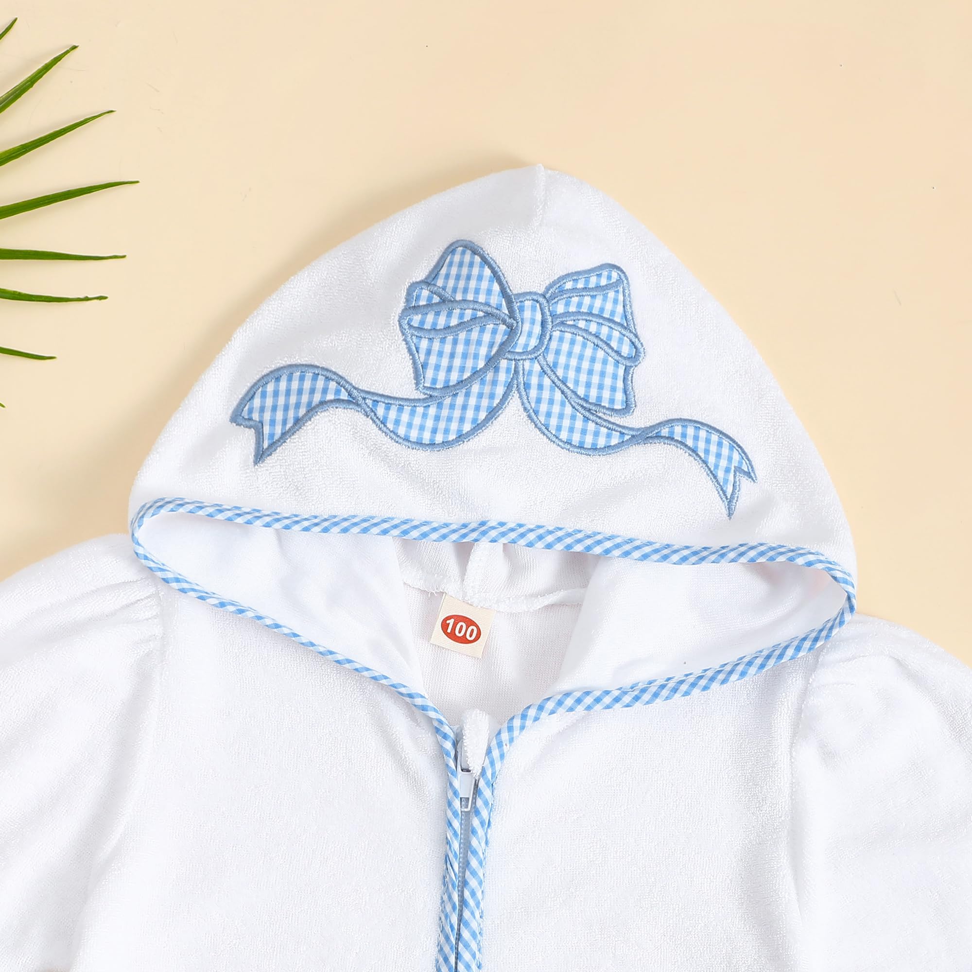 woshilaocai Toddler Baby Swim Cover Up Boy Girl Terry Cloth Hooded Zip-up Cover Ups for Swimwear Summer Beach