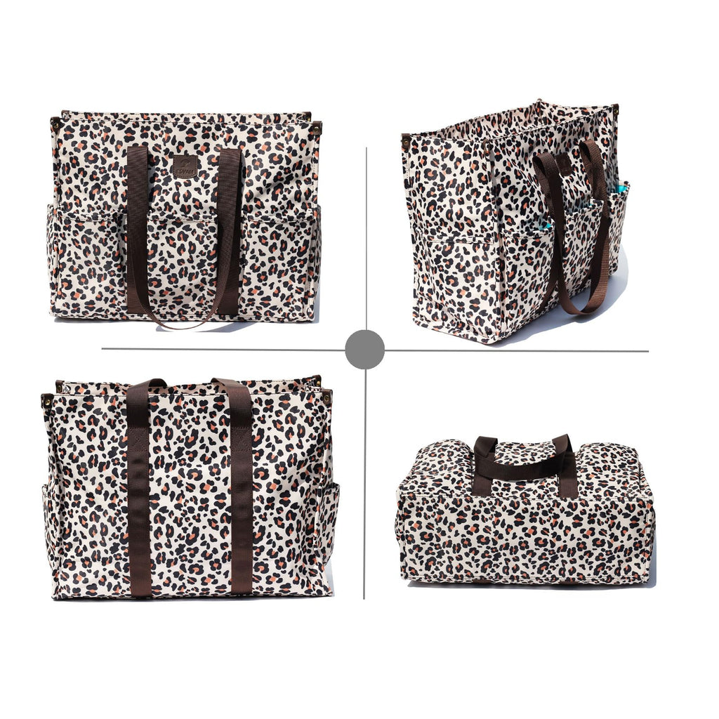 ESVAN Utility Tote Bag with Zip Top Waterproof Teacher Tote Bag for Teacher Work Women Beach