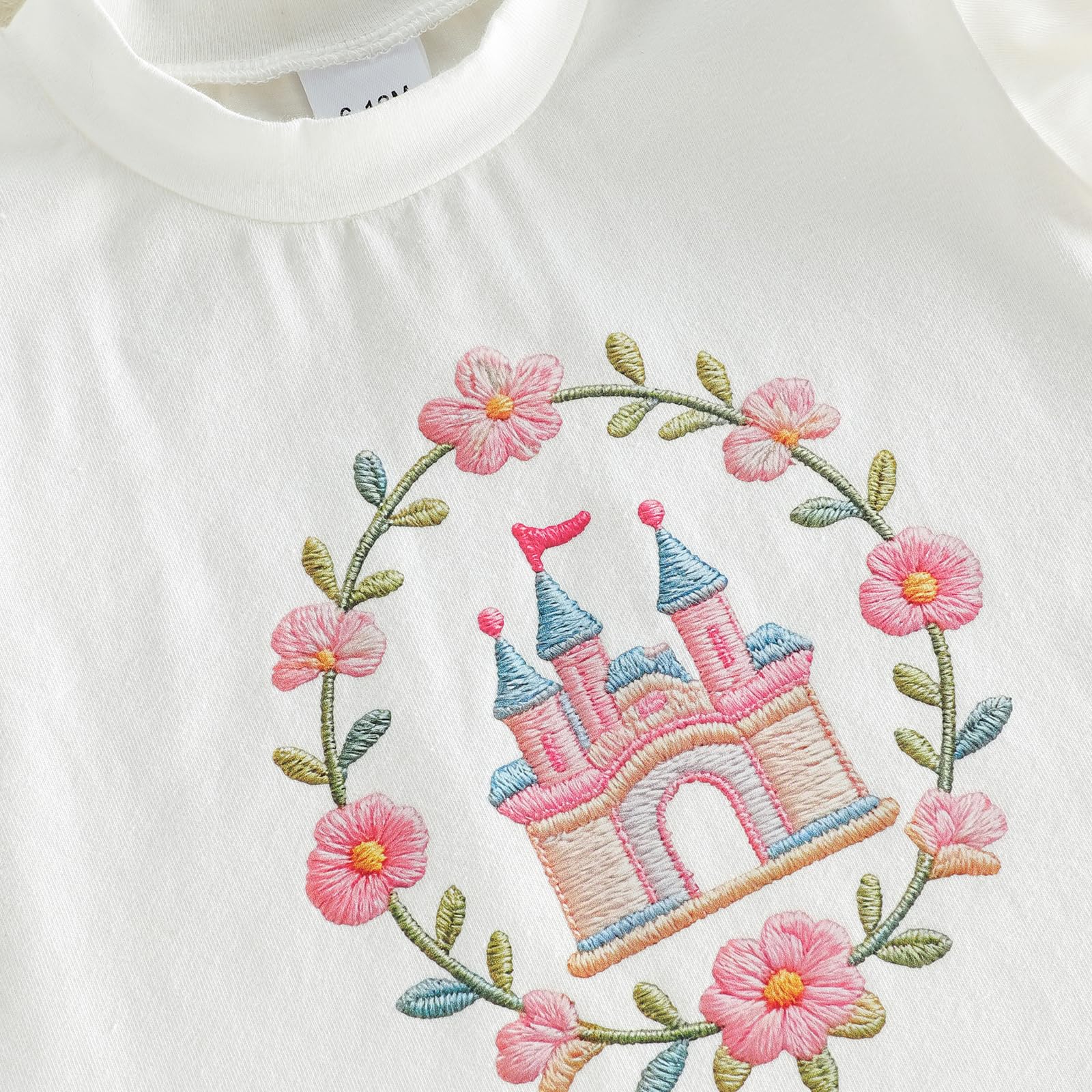Toddler Baby Girl Summer Clothes Bow Castle T-Shirt Top Plaid Gingham Ruffle Shorts Set Infant Cake Smash Outfit