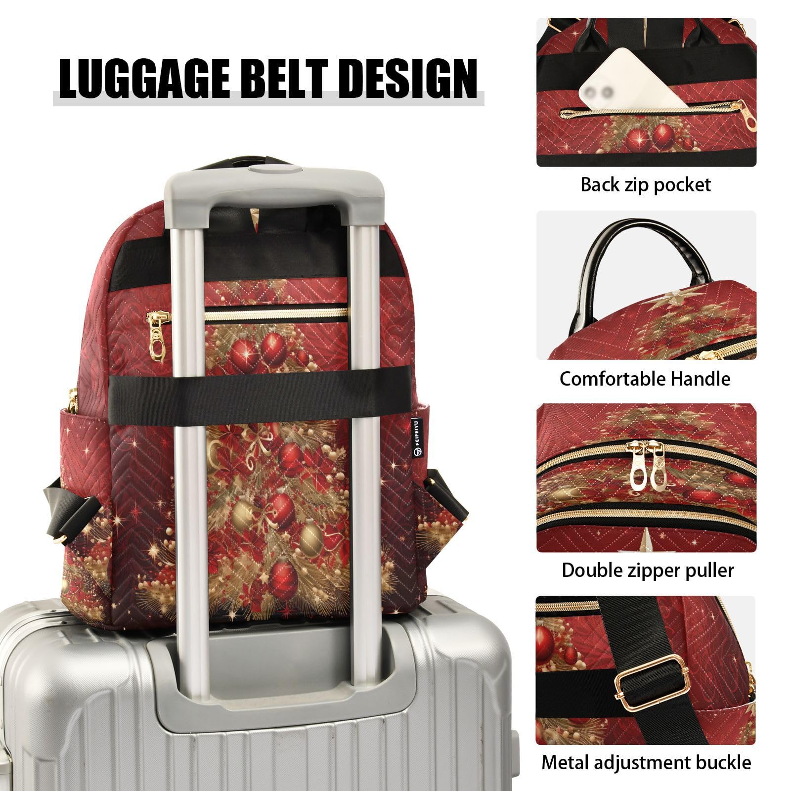 ALAZA Baseball Red Lace Women Backpack Purse Ladies Fashion Shoulder Bag Daypack Travel Bag 7.5L