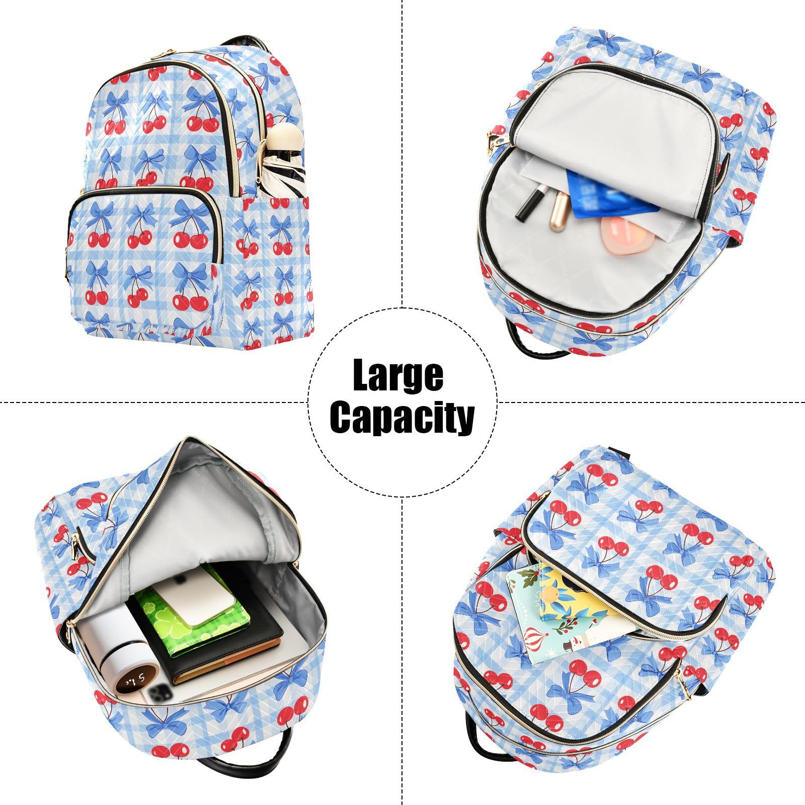 ALAZA Baseball Red Lace Women Backpack Purse Ladies Fashion Shoulder Bag Daypack Travel Bag 7.5L